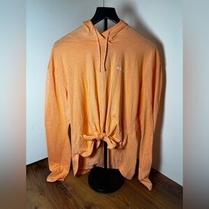 Neon Orange Omni shade Columbia tie front Hoodie Shirt